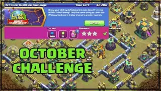 How to 3 star October qualifier challenge|| Clash of Clans||