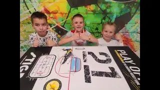 Настольная игра хоккей. Hockey game STIGA PLAY Off 21  Распаковка и обзор