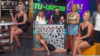 Ximena Córdoba Sexy vestido negro pegadito 🖤