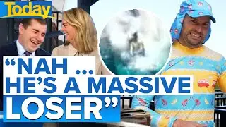 Weatherman&rsquo;s challenge in water park race ends in disaster 😂 | Today Show Australia