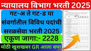 न्यायालय विभाग भरती 2025 | Court Department Recruitment 2025 | Bombay High Court Recruitment 2025 |