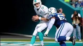 T.Y. McGill Sacks Ryan Tannehill for a Safety || Colts at Dolphins 2015