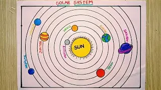 Solar System drawing step by step// easy Solar System drawing