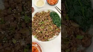 Корейская миска с говяжьим фаршем
