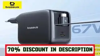 #Baseus 67W GaN Charger With Dual Retractable Cable Fast Charger for iPhone Xiaomi Samsung Travel C