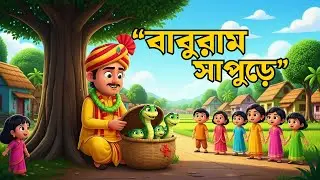 বাবুরাম সাপুড়ে কোথা যাস বাপুরে? | Cute Snake Charmer Cartoon | Bangla Kids Rhyme | Nursery Rhymes