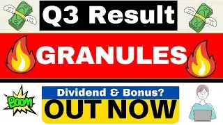 Granules India Q3 Results 🔥 Profit Jump | Granules India Share Latest News