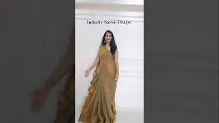 Save This for this wedding season || Infinity Saree Drape|| #viral #saree #shorts #sareefashion