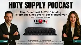 Thor Broadcast F-8Tel 8 Analog Telephone Lines over Fiber Transceiver