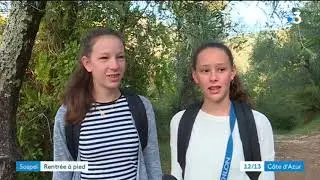 La rentrée à Sospel après l'effondrement d'un pan de la montagne