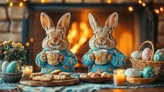 Happy Easter Coffee Jazz &ndash; Cozy Caf&eacute; with Fireplace, Chill Spring Jazz for Relaxing Moments