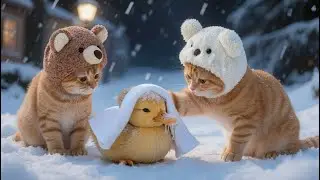 A Ginger Winter Tale The Lost Duckling #aivideo #crystal #adventure #visuals #magicworld #cat