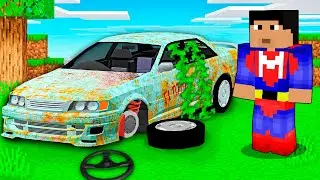 ENCONTRÉ UN COCHE ABANDONADO Y LO ARREGLÉ EN MINECRAFT TROLL 😱🔧