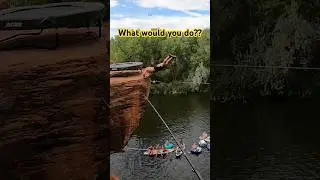 Cliff Jumping Hand Plant!?! 🤯 #cliffjumping #explore #adventure #scenic #viral #foryou