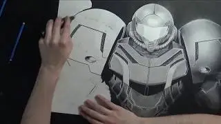 Samus Aran, Varia Suit, Speed Drawing by Lee Bourke