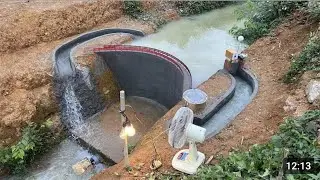 Construction of large capacity mini hydroelectric power plants #china #viral #viralvideo 