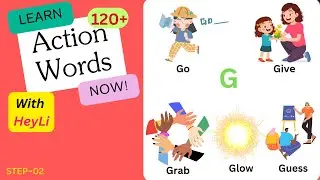 Fun Action Words A to Z for Kids | Learn Simple Verbs with Easy Way | Part 2