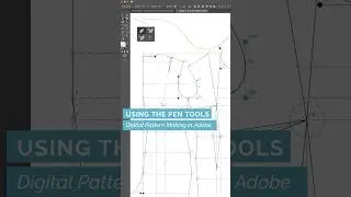8/49 Using the Pen Tools - Digital Pattern Making in Ai #adobeillustrator #patternmaking