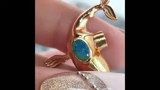 &ldquo;Moby Dick&rdquo; Lightning Ridge Doublet Opal 0.16 g Rose-Gold Plated S925 Silver Pendant