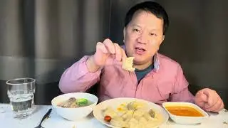 Wow फेरी Pork Momo आनि pork को हड्डीखुड्डीको मिठो soup तिल,टमाटर नेपालको अकाबरे खोर्सनीको🔥 मिठोअचार🙏