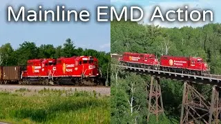 Стандартные локомотивы EMD на главной линии! Преследование CP 244 на участке Хинкли.