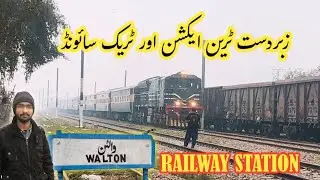 Walton Railway Station Amazing Train Actions Capture & Track Sounds @ahmusafir-c7s