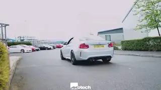 M2 Comp Remus alxe black race exhaust 102mm Gloss black tips Motech peformance