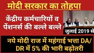 DA/DR JULY 2019// Dearness Allowance July 2019 Central Employees & Pensioners
