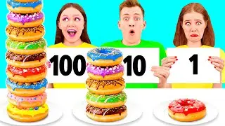 100 Capas de Alimentos Desaf&iacute;o | Gadgets y Trucos Secretos F&aacute;ciles DuKoDu Challenge