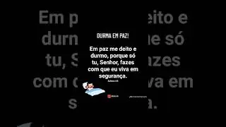 Durma em paz. Deus &eacute; contigo. N&atilde;o tenha medo da noite!