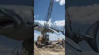 crane angkat hiu#buldozer #excavator #bekobesar