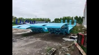 7 Axle Foldable Low Boy Transport Trailer Near Me | China Heavy Equipment Semi Trailer Manufacturer