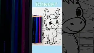 Old MacDonald Had a Farm &ndash; Donkey! | Nursery Rhymes | Speed Colouring | # #colouringpages  #kidstv
