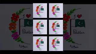 #14 august drawing#Shukryia pakistan##independenceday drawing#shorts#viral art#kids