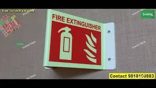 FIRE EXTINGUISHER V SHAPE SIGN BOARD TRIANGULAR FIRE EXTINGUISHER SIGNAGE