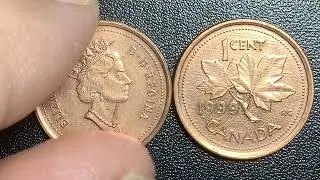 1999 Canada error coin 1 cent