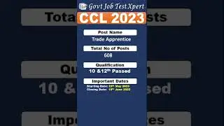 CCL Central Coalfield Ltd. New Recruitment 2023 |Trade Apprentice @govtjobtestxpert1063 ​