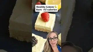 Healthy Lemon Bar Recipe #lemonbars #healthydessert #glutenfreedessert