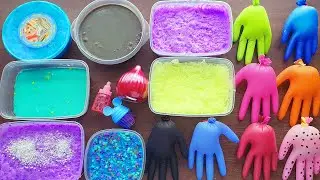 Oddly satisfying Slime Smoothie with Gloves - Izabela Stress Slime Mixing