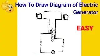 how to draw electric generator step by step  | how to draw ac generator diagram