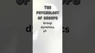 The Psychology of Groups #group