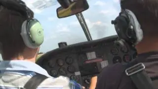 Zlin Z-142 landing at Chomutov (LKCH)