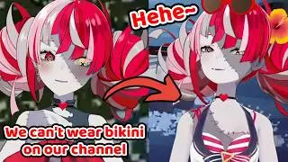 Ollie can finally wear Bikini on her Channel after the Hololive Merge!