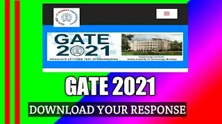 GATE 2021 || DOWNLOAD YOUR RESPONSE SHEET