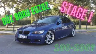 BMW E92 320D / Stage 1 yazılım ve Düz boru egzoz / Detaylı Test Sürüşü