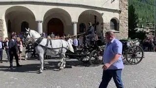 Wedding ceremony at Zermatt church 4K Switzerland