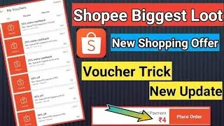 Shopee New Free Shopping offer😱 Shopee Voucher Add Trick. Shopee Coin New Update. Shopee New trick