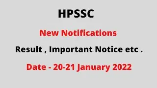 HPSSC New Notifications (20-21 Jan 2022) Result, Evaluation Schedule etc.