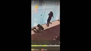 Girl walks into glass three times