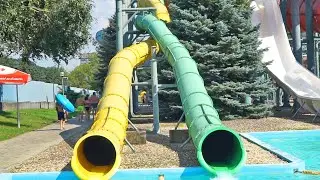 TWISTER - Interlocking Water Slides at Hungarospa Water Park
